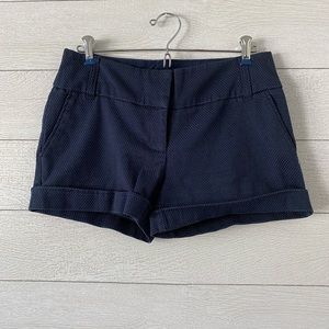 Navy Textured Shorts